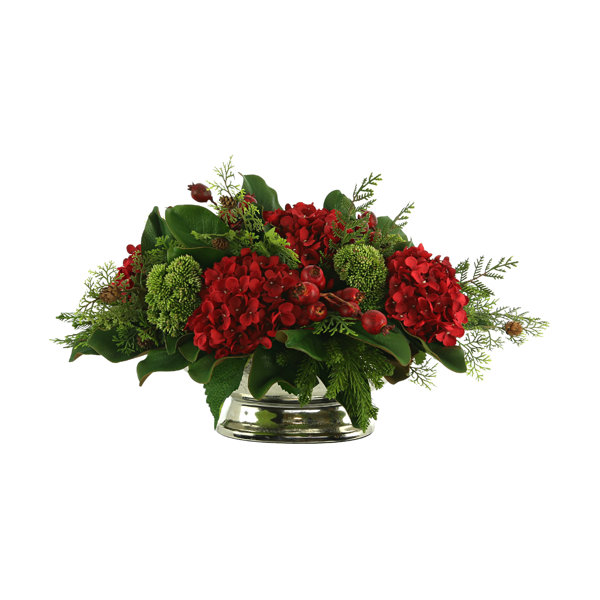 Creative Displays Inc Hydrangea Floral Arrangement In Vase Wayfair